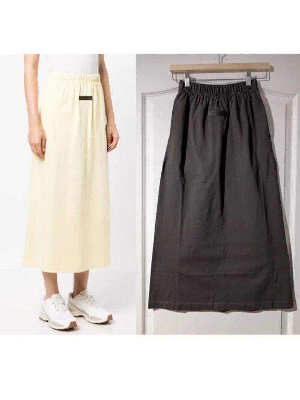 Fear Of God ESSENTIALS | logo-patch Jersey Long Skirt